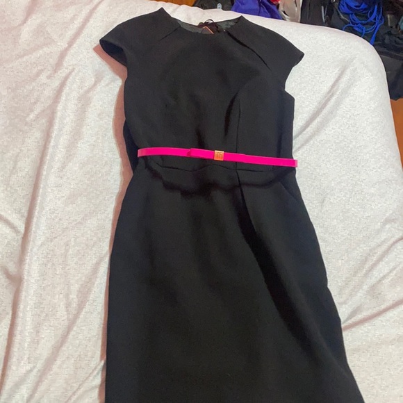 Ted Baker Pleated Petal Cape Dress - Picture 5 of 8